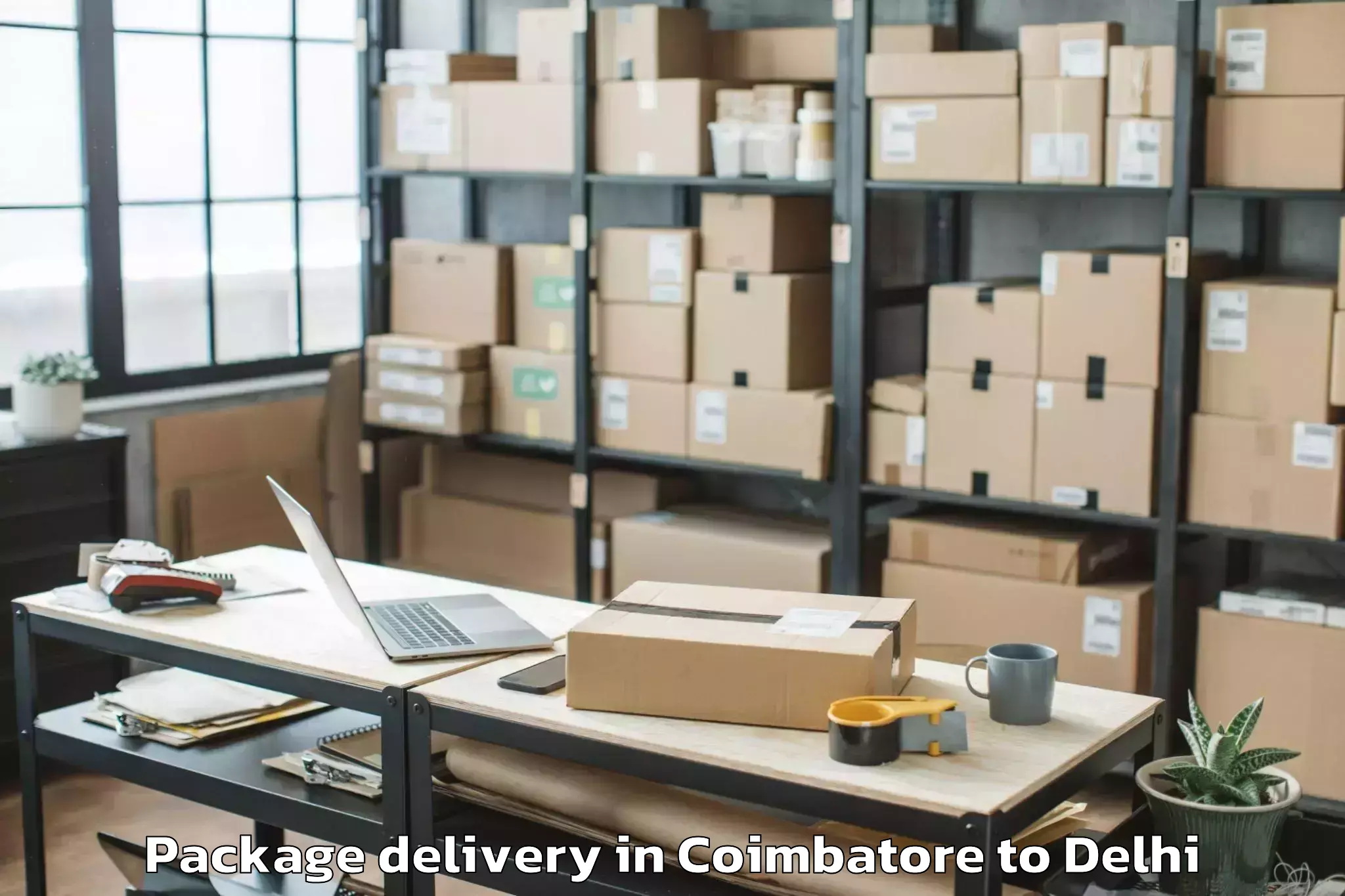 Trusted Coimbatore to Pacific D21 Mall Package Delivery